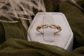 Diamond Chain Link Finger Ring